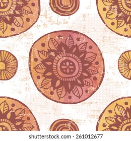 Hand drawn vintage mandalas background. All objects are conveniently grouped  and are easily editable.