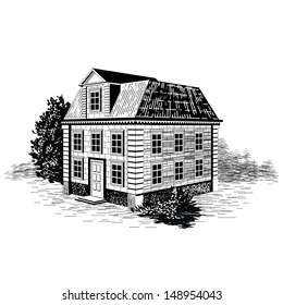 Old House Drawing Images, Stock Photos & Vectors | Shutterstock