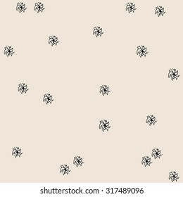 hand drawn vintage pattern with flowers