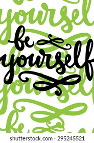 Hand drawn vintage poster with text. Vector creative illustration.