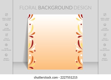 Hand drawn vintage seamless ornamental colorful flowers floral frame design background 