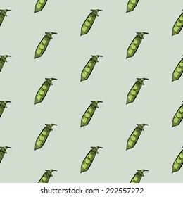 Hand drawn vintage  seamless pattern. Sweet pea doodle pattern. Vintage pastel colored patterns. Dusty colors.