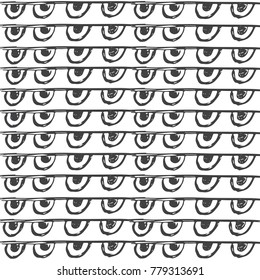 Hand drawn vintage seamless pattern. Vector background for card design.