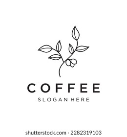 Hand drawn vintage style arabica coffee cup and coffee plant logo.Logo for business, cafe, restaurant, badge and coffee shop.