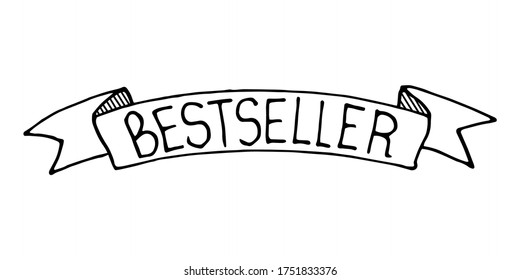 Hand drawn vintage style banner isolated on white