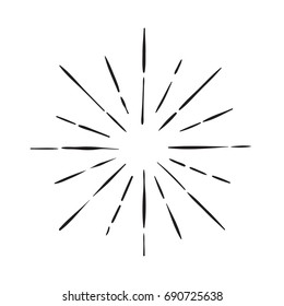 Hand Drawn Vintage Sunburst