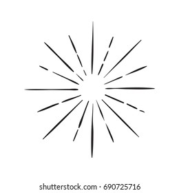 Hand Drawn Vintage Sunburst