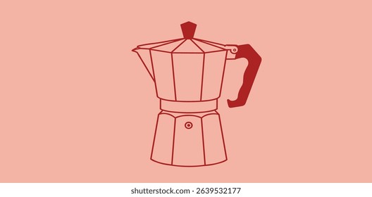 Hand drawn vintage teapot with flower. Line art ceramic kettle in coquette style. Outline porcelain illustration. Vector graphic