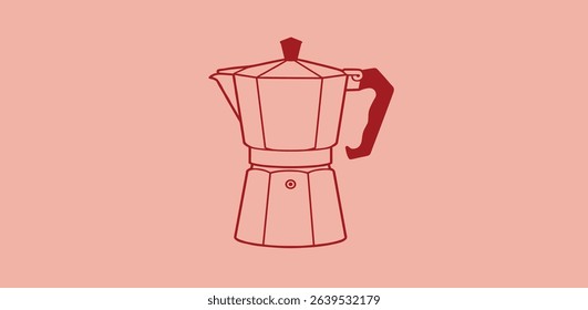 Hand drawn vintage teapot with flower. Line art ceramic kettle in coquette style. Outline porcelain illustration. Vector graphic