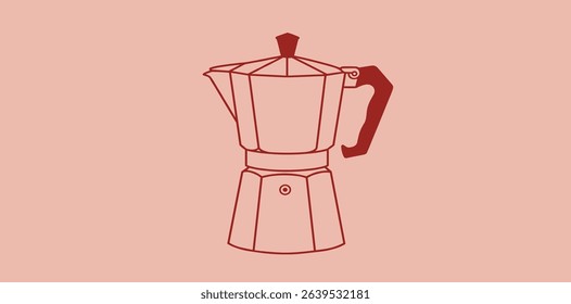 Hand drawn vintage teapot with flower. Line art ceramic kettle in coquette style. Outline porcelain illustration. Vector graphic