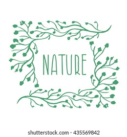 Hand drawn vintage tree with branches and leaves. Quote can be used as a print, t-shirts, bags, greeting cards,poster etc.