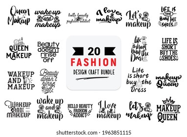 Hand drawn vintage typography collection isolated on white background.