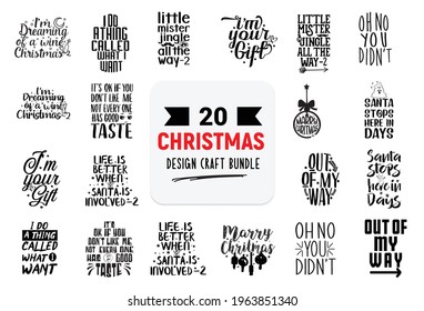 Hand drawn vintage typography collection isolated on white background.