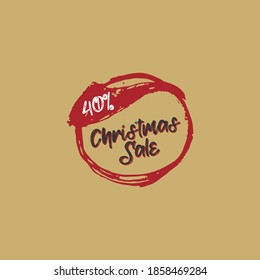 Hand drawn vintage vector graphics for Christmas Sale