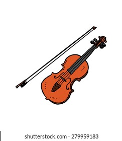 hand drawn violin