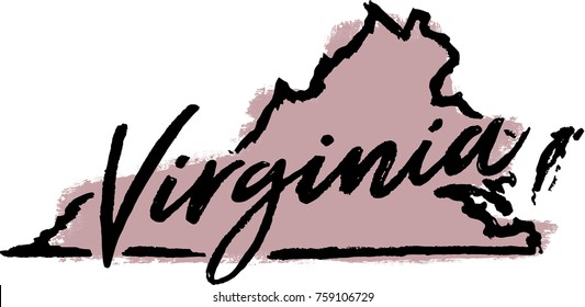 Hand Drawn Virginia State Design