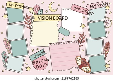 Premium Vector  Vision board clip art book