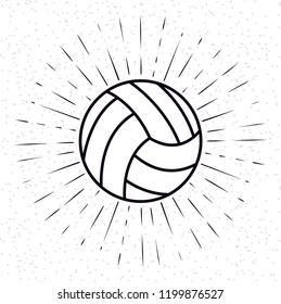 hand drawn of volleyball ball 