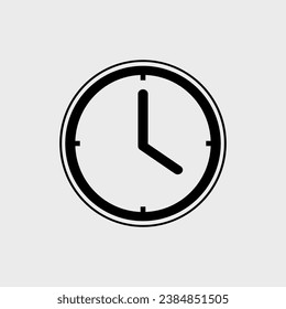 Icono de doodle con reloj de pared dibujado a mano. Ilustración del vector aislada en fondo blanco