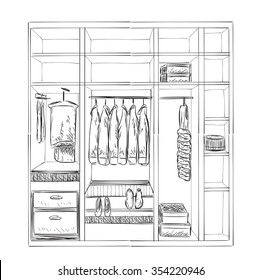 Wardrobe Sketch Images Stock Photos Vectors Shutterstock