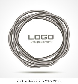 Hand Drawn Ware Circle, vector logo design element