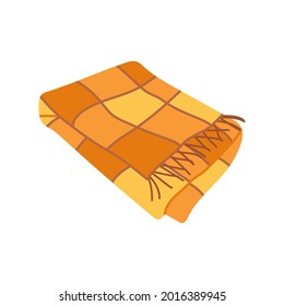 Hand Drawn Warm Blanket. Vector Illustration.