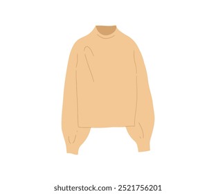 Hand drawn warm sweater, clothes. Vector illustration in flat style.