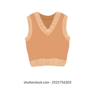 Hand drawn warm sweater, clothes. Vector illustration in flat style.