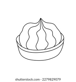hand drawn wasabi vector illustration
