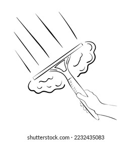 Hand drawn Wash glass window concept banner. 