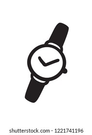Hand drawn watch. Doodle vector clocks. Artistic drawing object. Creative ink art work