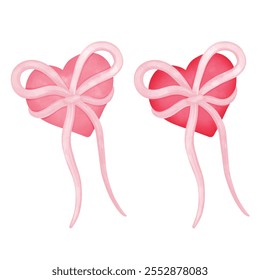 Hand drawn water color Valentine Day