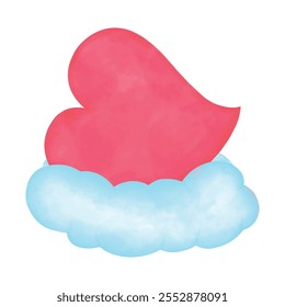 Hand drawn water color Valentine Day