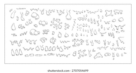 hand drawn water drop