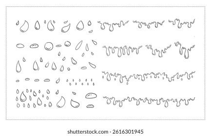 Hand drawn water drop