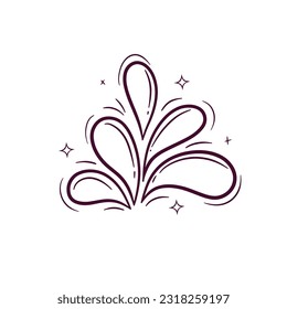 Hand Drawn Water Splash. Doodle Vector Sketch Illustration