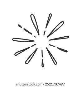 Hand drawn water splash explosion isolated vector illustration on white background.
