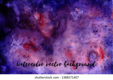 Hand drawn watercolor background. Vector art
