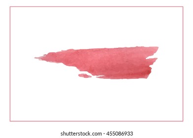 Hand drawn watercolor background - vector - red scratch.