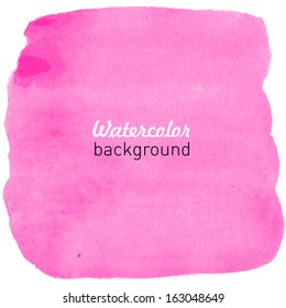 Hand drawn watercolor background for your design. Vector illustration.