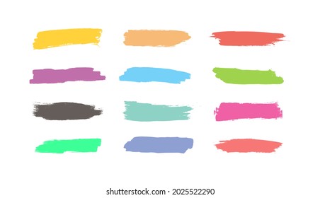 hand drawn watercolor banner set design brush stroke grunge colorful ink splash