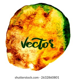 Hand Drawn Watercolor Drops Round Vector Illustration