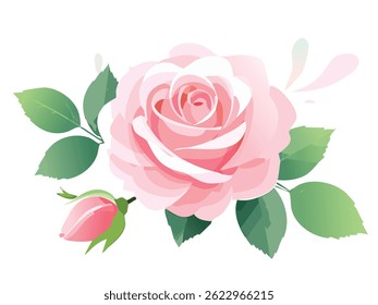 Hand Drawn Watercolor Floral flower