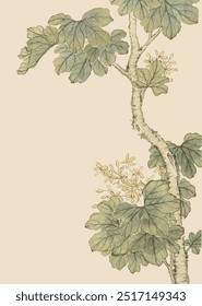 Hand drawn watercolor flowers, vintage floral drawing, watercolor background, ink painting.