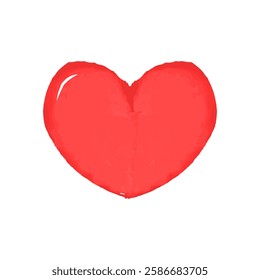 Hand drawn watercolor heart isolated on white