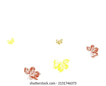 Hand drawn watercolor illustration. Imprints. Stamps of the leaves