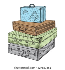 Suitcase Sketch Images, Stock Photos & Vectors | Shutterstock