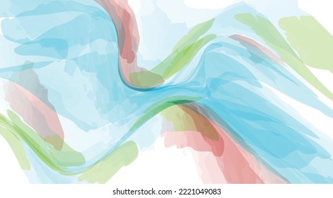 hand drawn watercolor liquid stain. Abstract aqua smudges scribble drop element for design, illustration, wallpaper, card