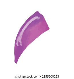 hand drawn watercolor purple bow for holiday design.  cards, flyers, posters. Bright and colorful for joy.