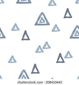 Hand drawn watercolor seamless pattern